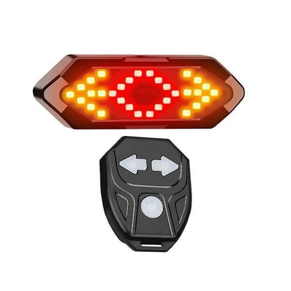 Фонарь велосипедный задний с указанием поворотов FY-1820 (red+yellow), Стоп-сигнал на раму велосипеда 00016743 фото