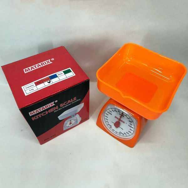 Ваги кухонні механічні MATARIX MX-405 5 кг, Ваги для кухні для продуктів. Колір: оранжевий 00018736 фото