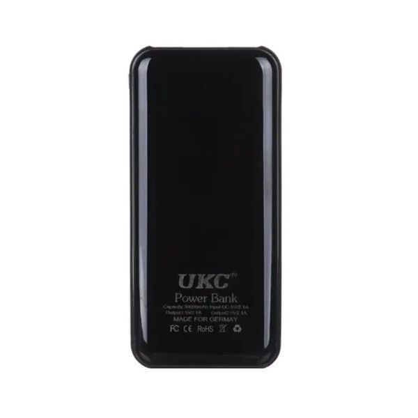 Мобільна зарядка портативна Power Bank 30000 mAh UKC, Зовнішній акумулятор, Зарядка power bank. Колір: чорний 00017455 фото