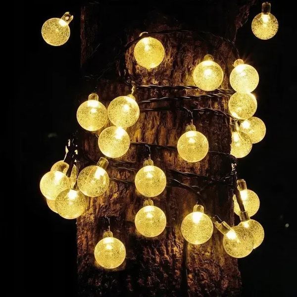 Гирлянда уличная LED лампочки SOLAR GARDEN LIGHT 834-122 WW на солнечной батарее 00023592 фото