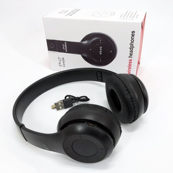 Бездротові навушники Bluetooth Wireless Headset P47 Black Гарнітура для ПК, телефону з мікрофоном 00023816 фото