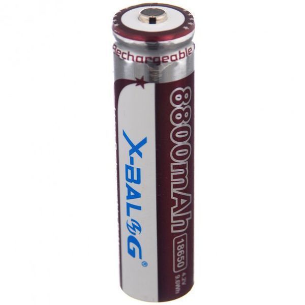 Літієвий акумулятор 18650 X-Balog 8800mAh 4.2V Li-ion літієва акумуляторна батарейка для ліхтариків 00022861 фото