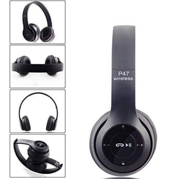 Бездротові навушники Bluetooth Wireless Headset P47 Black Гарнітура для ПК, телефону з мікрофоном 00023816 фото