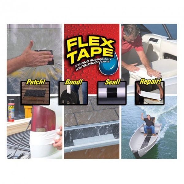 Водонепроницаемая изоляционная сверхпрочная скотч-лента Flex Tape 10 см 00012571 фото