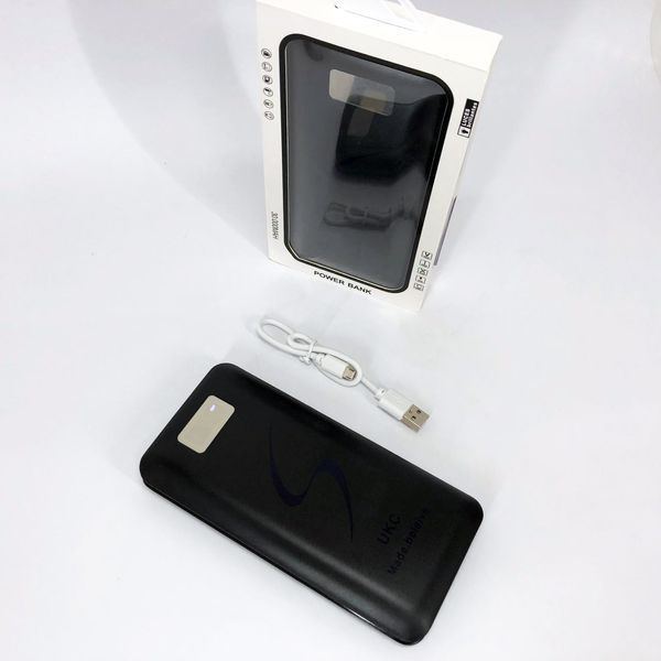 Мобільна зарядка портативна Power Bank 30000 mAh UKC, Зовнішній акумулятор, Зарядка power bank. Колір: чорний 00017455 фото