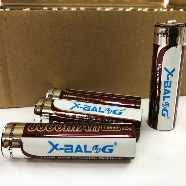 Літієвий акумулятор 18650 X-Balog 8800mAh 4.2V Li-ion літієва акумуляторна батарейка для ліхтариків 00022861 фото