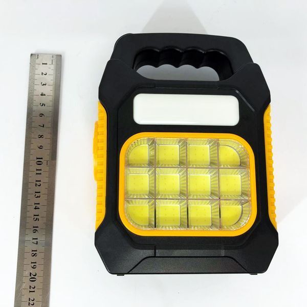 Фонарь переносной JY-978D-LED+12COB, power bank, фонарь светодиодный прожектор. Цвет: желтый 00023399 фото
