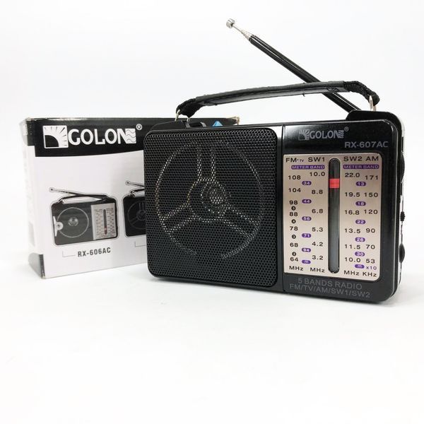 Портативный Радиоприёмник всеволновой GOLON RX-607 AC, Переносной приемник fm am, FM-приемники 00017300 фото