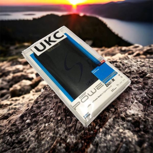 Мобільна зарядка портативна Power Bank 30000 mAh UKC, Зовнішній акумулятор, Зарядка power bank. Колір: чорний 00017455 фото