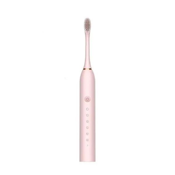 Белая Электрическая зубная щетка Sonic Toothbrush Х-3 ультразвуковая аккумуляторная 4 сменные насадки в комплекте 00014775 фото