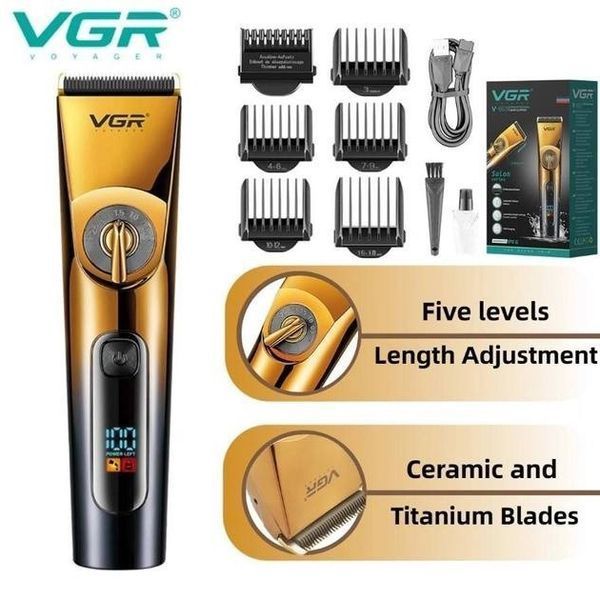 Професійна бездротова машинка для стрижки VGR V-663 тример для волосся, бороди та вусів 00014542 фото