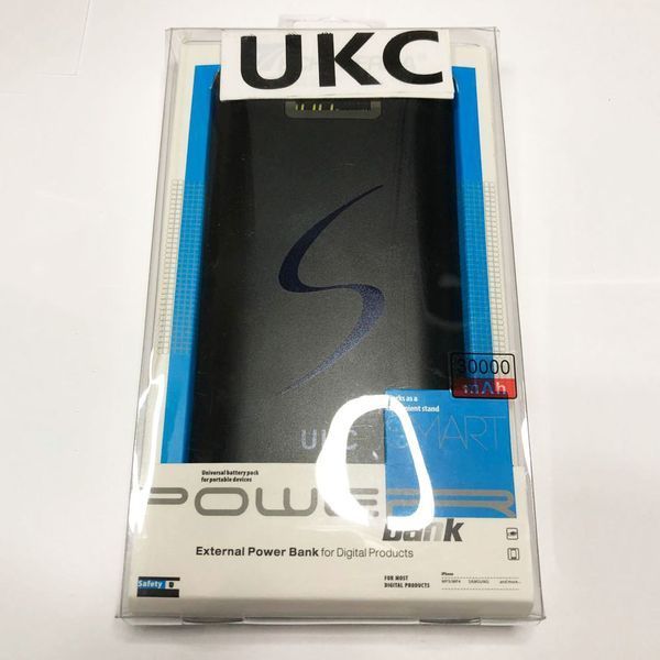 Мобільна зарядка портативна Power Bank 30000 mAh UKC, Зовнішній акумулятор, Зарядка power bank. Колір: чорний 00017455 фото