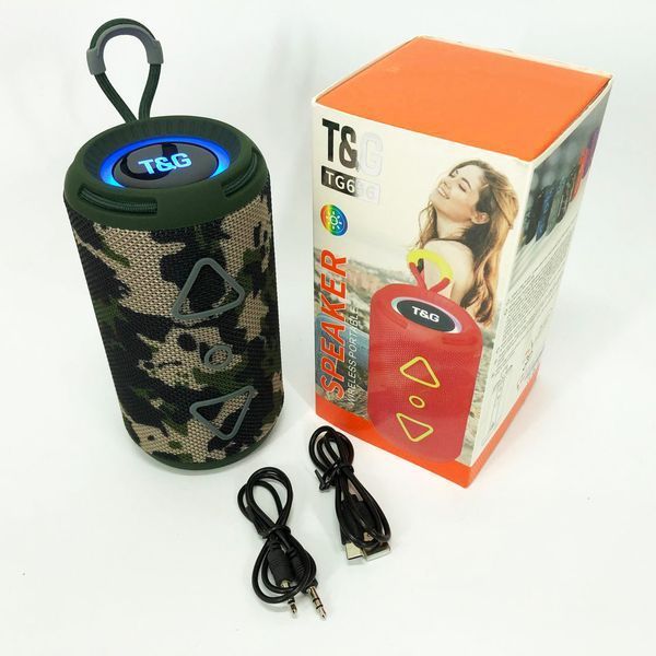 Bluetooth колонка портативная TG656 FM-радио, Громкая колонка для вечеринки. Цвет: камуфляж 00017240 фото