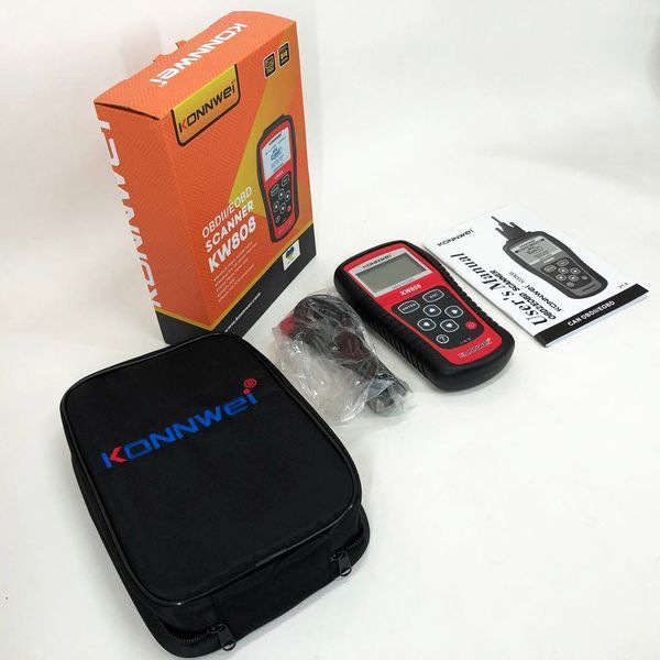 Автомобильный диагностический сканер Konnwei KW808 OBD II/EOBD, Автотестер универсальный Адаптер 00016766 фото