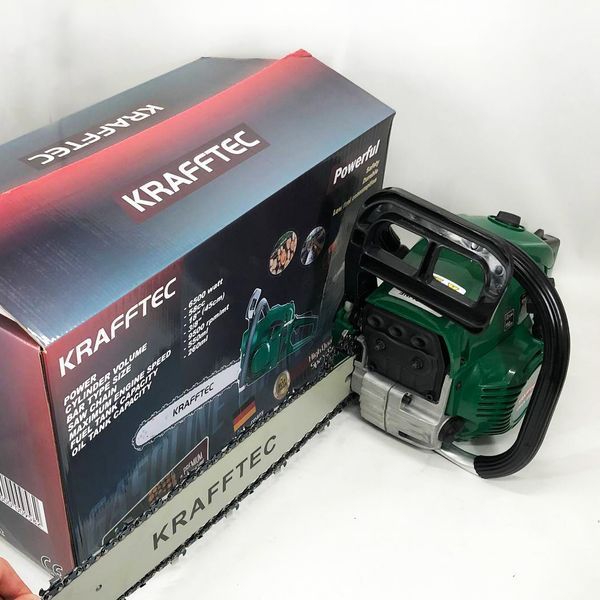 Бензопила цепная 45см KRAFFTEC 5800, Пила цепная бензиновая 00013361 фото