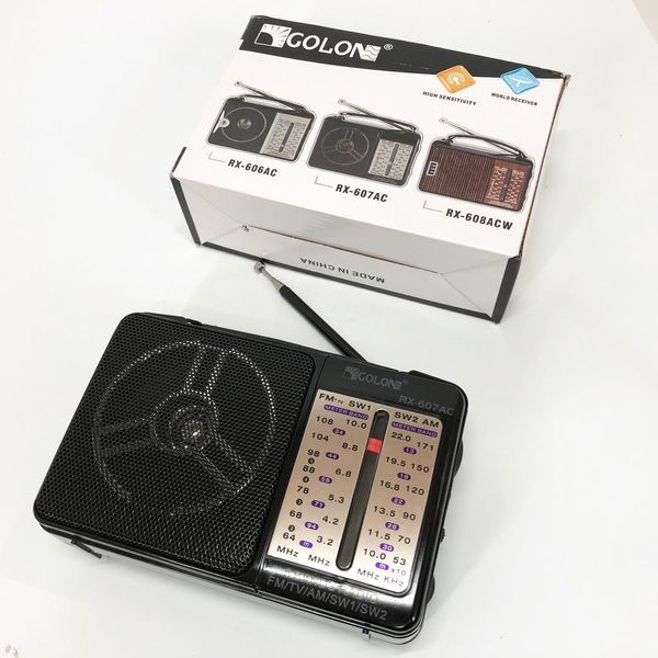 Портативный Радиоприёмник всеволновой GOLON RX-607 AC, Переносной приемник fm am, FM-приемники 00017300 фото