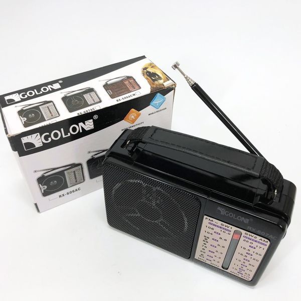 Портативный Радиоприёмник всеволновой GOLON RX-607 AC, Переносной приемник fm am, FM-приемники 00017300 фото