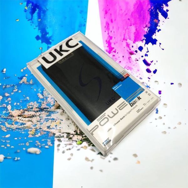 Мобільна зарядка портативна Power Bank 30000 mAh UKC, Зовнішній акумулятор, Зарядка power bank. Колір: чорний 00017455 фото