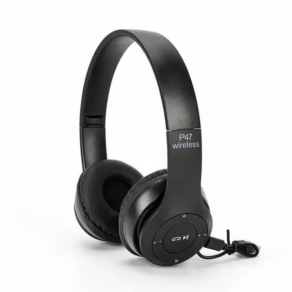 Бездротові навушники Bluetooth Wireless Headset P47 Black Гарнітура для ПК, телефону з мікрофоном 00023816 фото