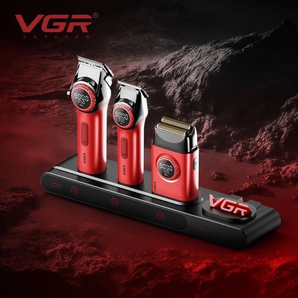 Профессиональный набор для барберов VGR Stepless Pro 3 in 1 RED 00015276 фото