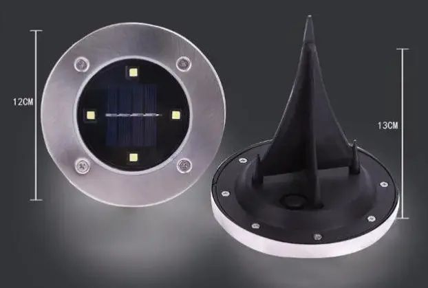 Садовый уличный светодиодный фонарь-подсветка на солнечной батарее 4шт Solar Pathway Lights 00023257 фото