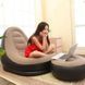 Надувний диван з пуфом Air Sofa / Надувне велюрове крісло з пуфом 00013168 фото 4