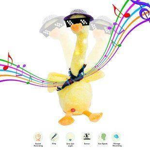 Інтерактивна іграшка повторювальна Talking duck 00016419 фото