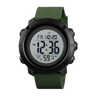 Часы наручные мужские SKMEI 1434AGWT ARMY GREEN-WHITE, часы армейские оригинал. Цвет: зеленый 00022137 фото