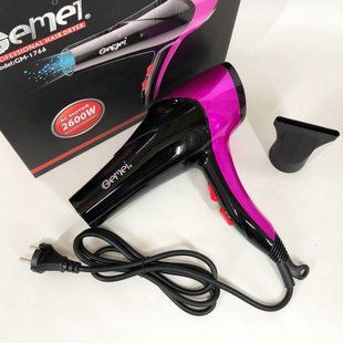 Фен GEMEI GM-1766 2.6 кВт АС, жіночий фен для волосся, електрофен для волосся. Колір: фіолетовий 00015217 фото