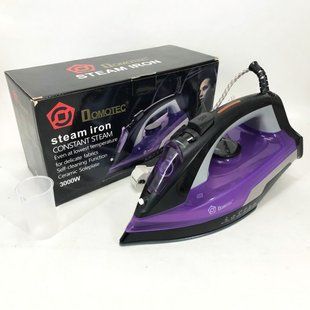 Утюг с керамическим покрытием Domotec MS-2258 3000 Вт, утюг c керамической подошвой. Цвет: фиолетовый 00013335 фото