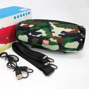 Портативна Bluetooth колонка TG534 SD IPX5 з ремінцем, гучна блютуз колонка. Колір: камуфляж 00017644 фото