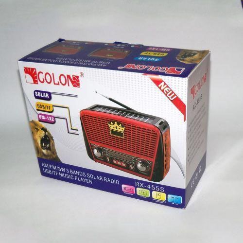 Радіоприймач Golon RX-455S USB / акумулятор сонячна панель, Радіоприймач з гарним прийомом для дачі 00017280 фото