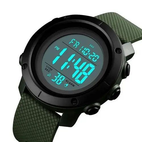 Часы наручные мужские SKMEI 1434AGWT ARMY GREEN-WHITE, часы армейские оригинал. Цвет: зеленый 00022137 фото