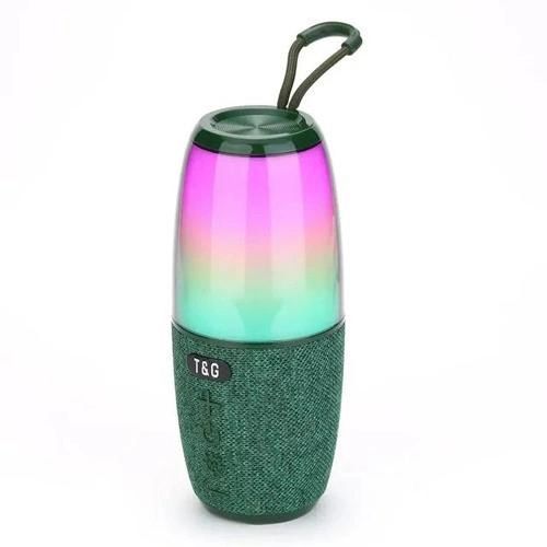 Портативная колонка TG644 5W с RGB подсветкой и ремешком, Беспроводная колонка мощная. Цвет: зеленый 00017209 фото
