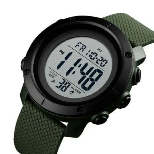 Часы наручные мужские SKMEI 1434AGWT ARMY GREEN-WHITE, часы армейские оригинал. Цвет: зеленый 00022137 фото
