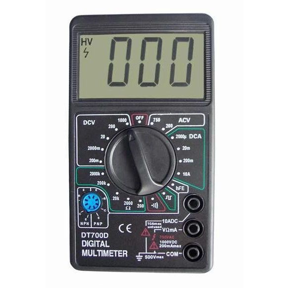 Цифровий мультиметр Digital Tech DT700D великий дисплей (зі звуком), мультиметр із захистом 00017267 фото