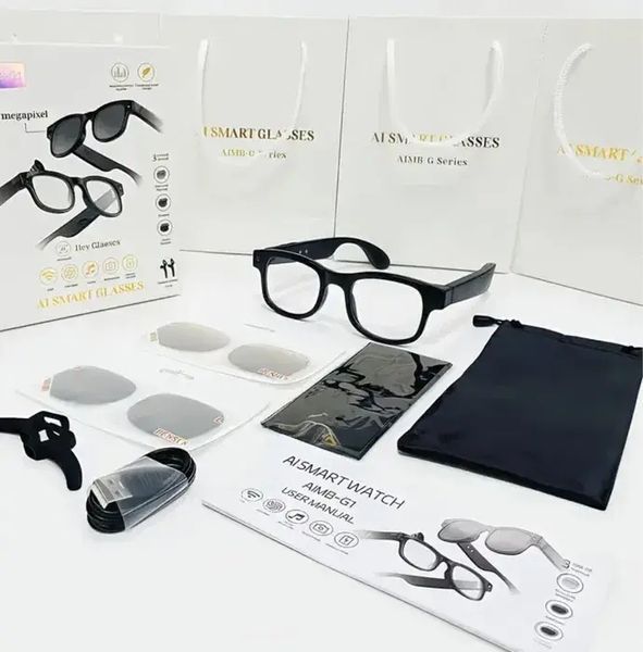 Умные фотохромные очки с камерой 8MP, видеозаписью и встроенным чатом GPT AI Smart Glasses AIMB-G1 00018254 фото