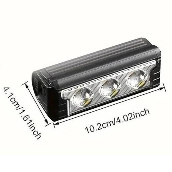 Велофара мощная FY-339B-3LED(white+yellow), Велосипедный фонарь с фиксацией на руль, для велосипедистов 00017061 фото