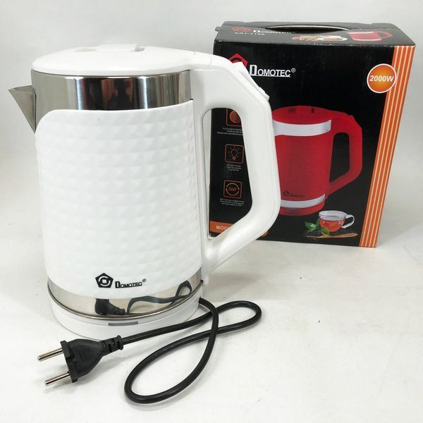 Электрочайник Domotec MS-5027 2.2 л 2000 Вт. Цвет: белый 00019406 фото