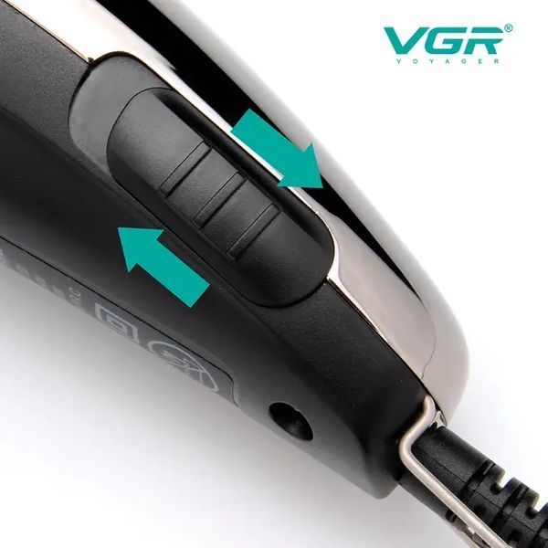 Машинка для стрижки волосся та бороди VGR Professional V-121, 8 насадок, ножиці, гребінець, від мережі 220 00021600 фото