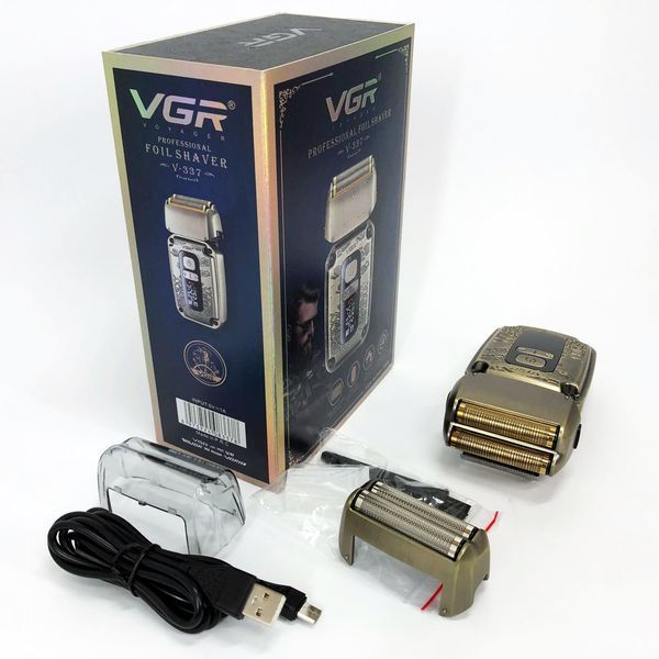 Электробритва VGR V-337 шейвер для влажного и сухого бритья, бритва для бороды, триммер механический 00014392 фото