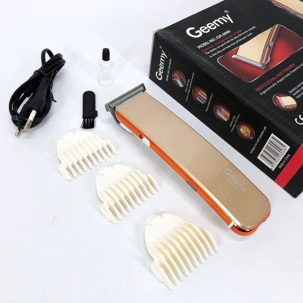 Машинка для стрижки GEMEI GM-6048, Машинка для стрижки домашня, електробритва для голови. Колір: золотий 00015439 фото