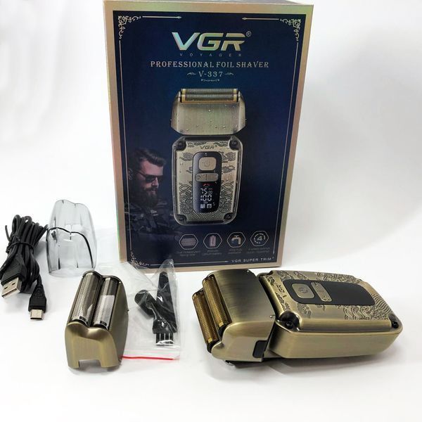 Электробритва VGR V-337 шейвер для влажного и сухого бритья, бритва для бороды, триммер механический 00014392 фото