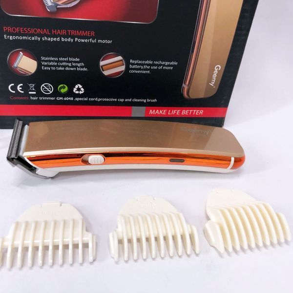 Машинка для стрижки GEMEI GM-6048, Машинка для стрижки домашня, електробритва для голови. Колір: золотий 00015439 фото