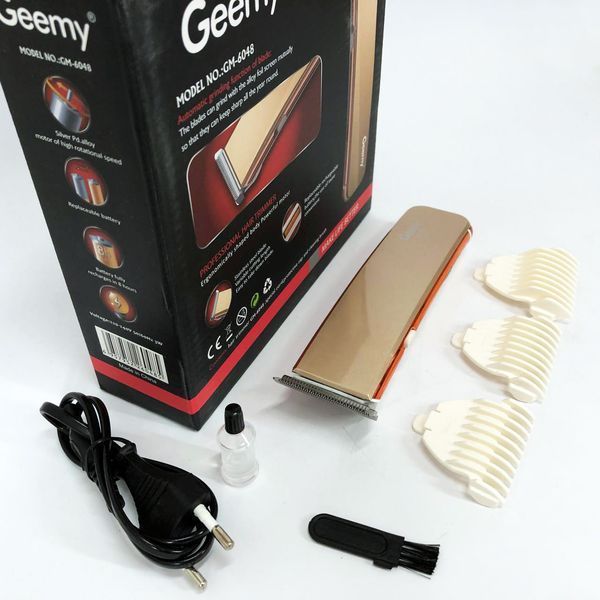 Машинка для стрижки GEMEI GM-6048, Машинка для стрижки домашня, електробритва для голови. Колір: золотий 00015439 фото