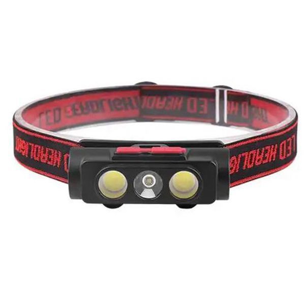 Ліхтар налобний PLD-2119B-XPE+2COB(white+red), Ліхтар на голову для риболовлі, Водонепроникний ліхтарик 00023010 фото