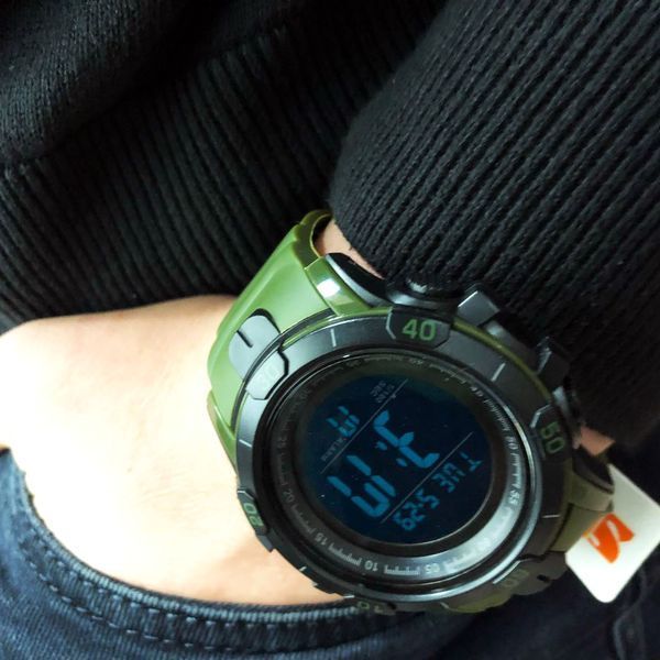 Часы наручные мужские SKMEI 1475AG ARMY GREEN, брендовые мужские часы, часы для мужчины. Цвет: зеленый 00022041 фото
