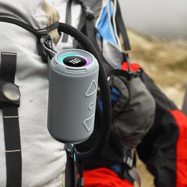Bluetooth колонка портативная TG656 FM-радио, Громкая блютуз колонка, Колонка для вечеринки. Цвет: серый 00017241 фото