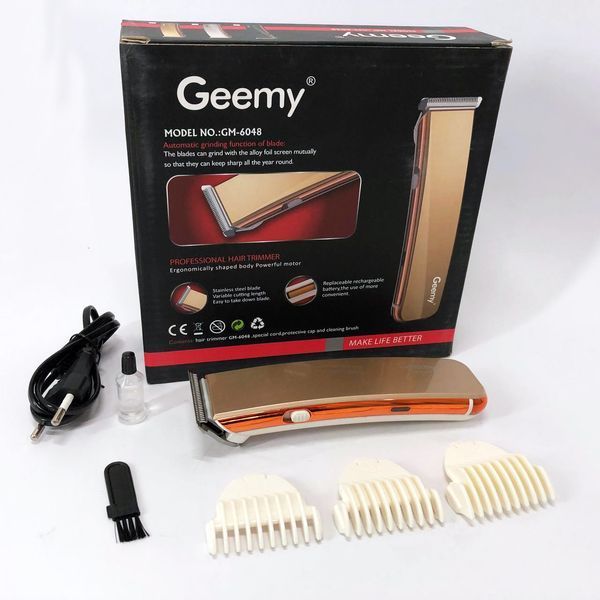 Машинка для стрижки GEMEI GM-6048, Машинка для стрижки домашня, електробритва для голови. Колір: золотий 00015439 фото