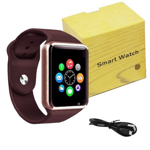 Смарт-годинник Smart Watch A1 розумний електронний зі слотом під sim-карту + карту пам'яті micro-sd. Колір: золотий 00022484 фото